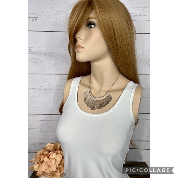 DANIELA SWAEBE Gala Rose Gold Tone Collar Statement Necklace - Picture 7 of 8